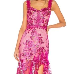 Midi Dress - Fuschia - Designer Bronx & Banco - Size SMALL